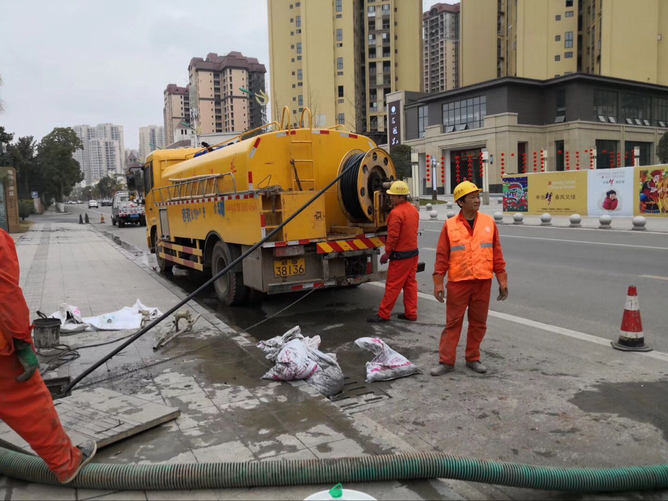 胡市镇排污管道清淤-管道清洗